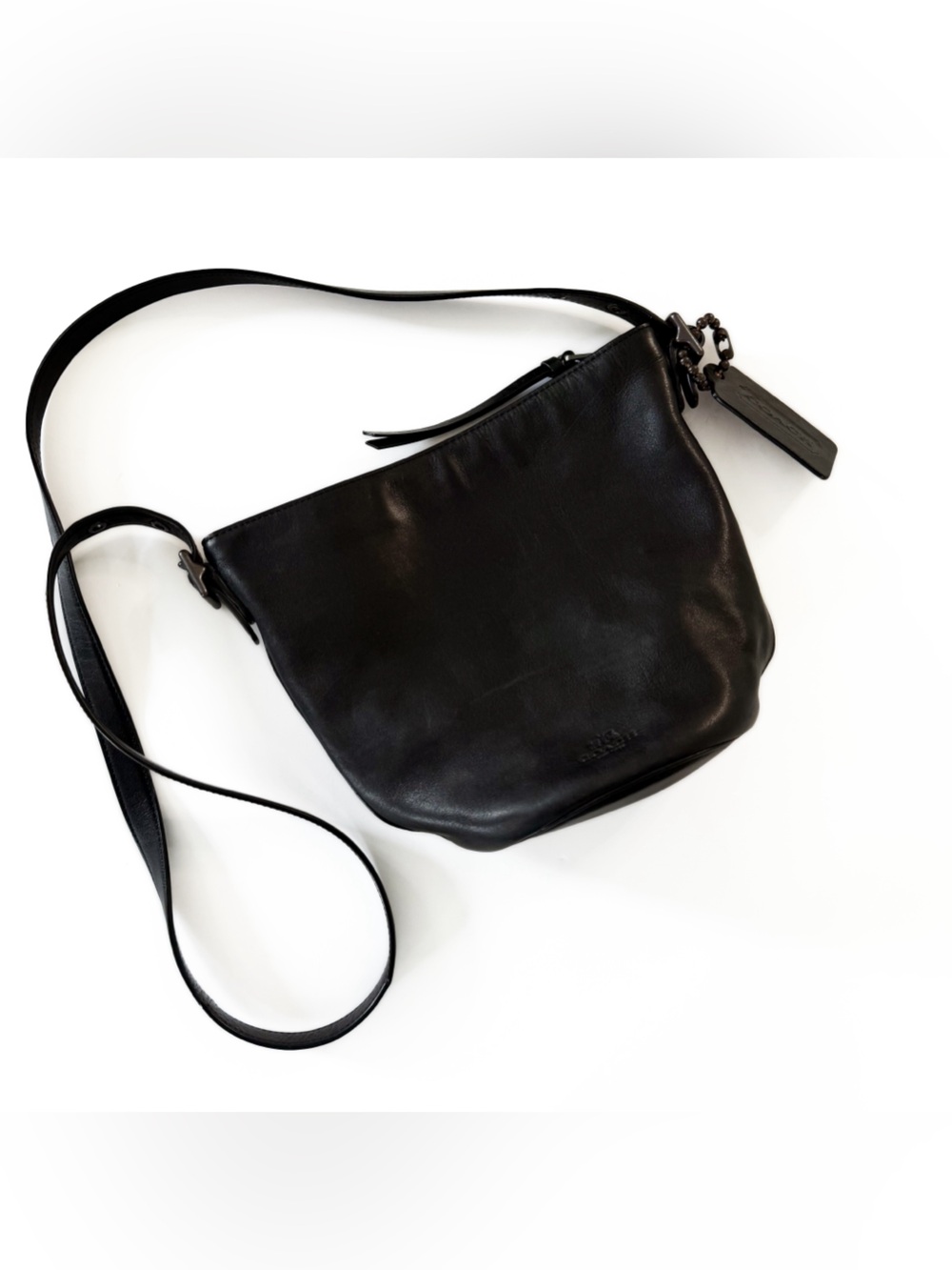 Coach Vintage Bleeker Mini Duffle Bag Crossbody Black Leather F32281